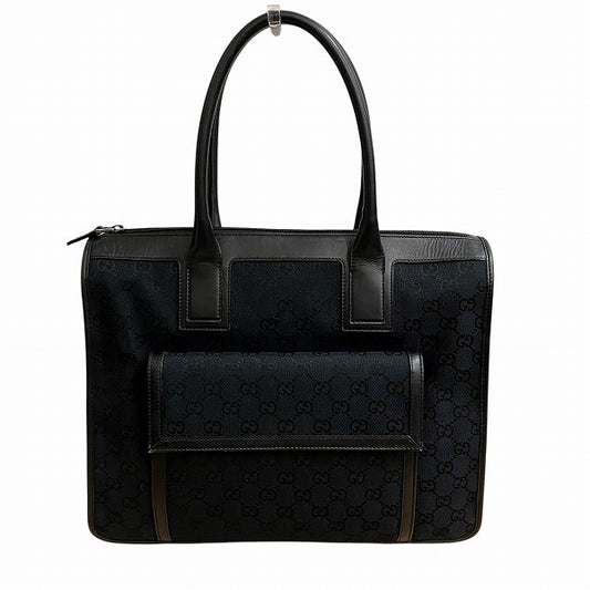 Gucci GG Canvas Leather Tote Bag