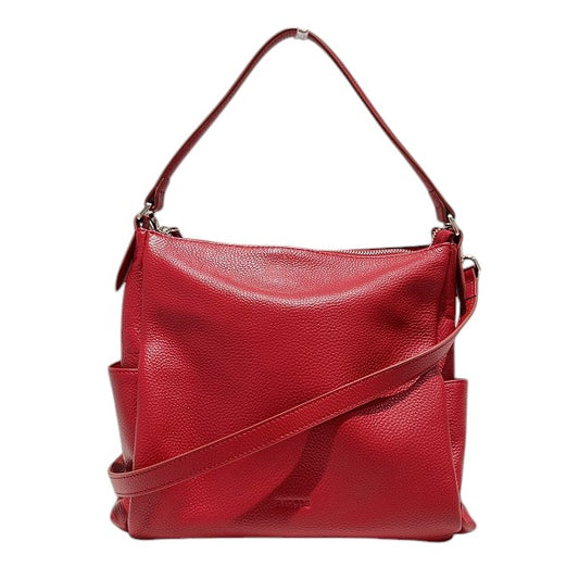 Barcos Red 2WAY Leather Handbag