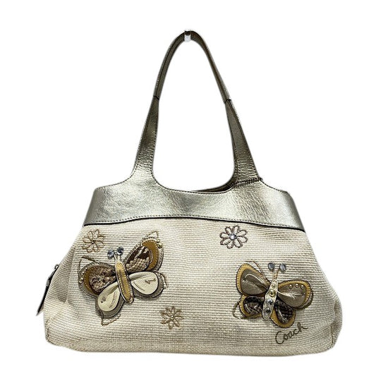 Coach Lexy Butterfly Straw Satchel Bag F16584