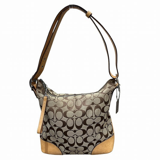 Coach Signature Canvas Leather Shoulder Bag 6347