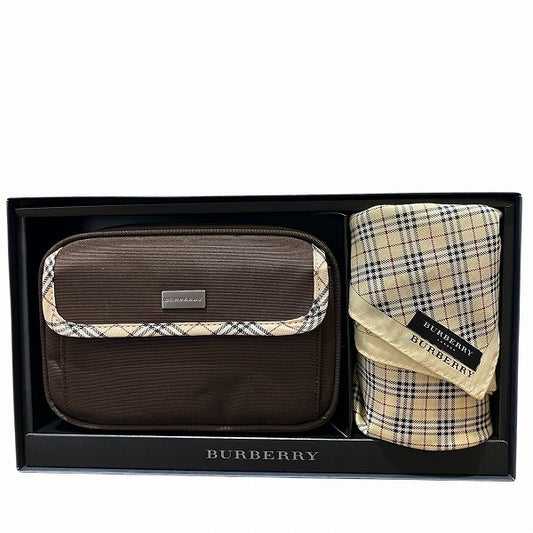 Burberry Nova Check Cosmetic Pouch & Handkerchief Set