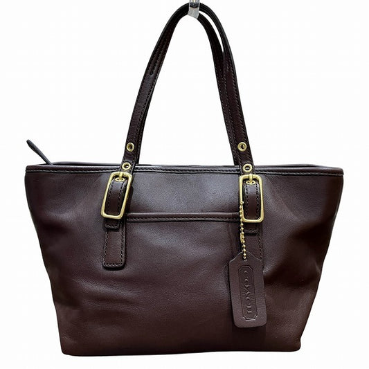 Coach Leather Handbag 9846 Brown