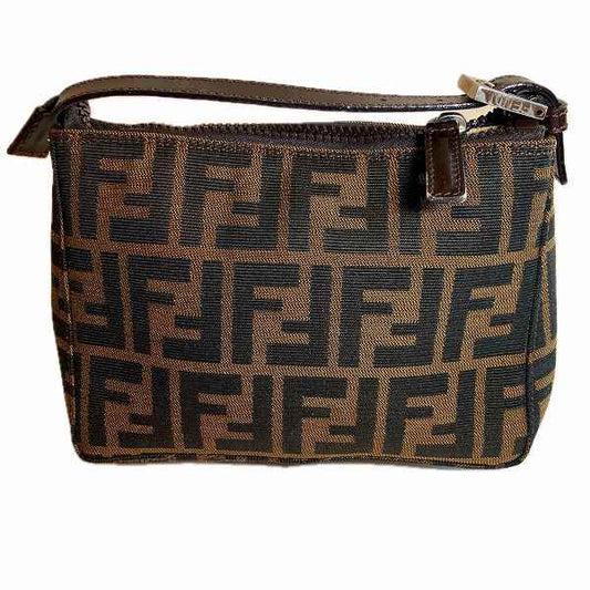 Fendi Nylon Leather Zucca Cosmetic Pouch
