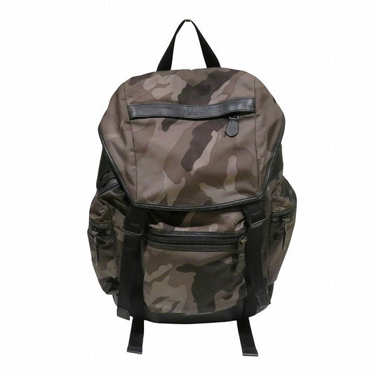 Coach Nylon Leather Camouflage Backpack F54783