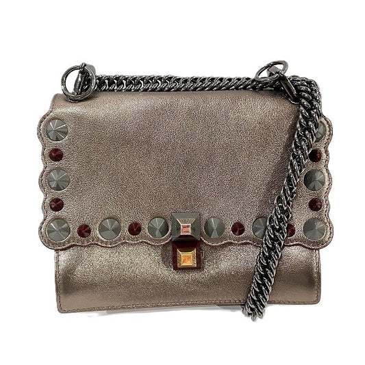 Fendi Kan I Leather Shoulder Bag 8M0381