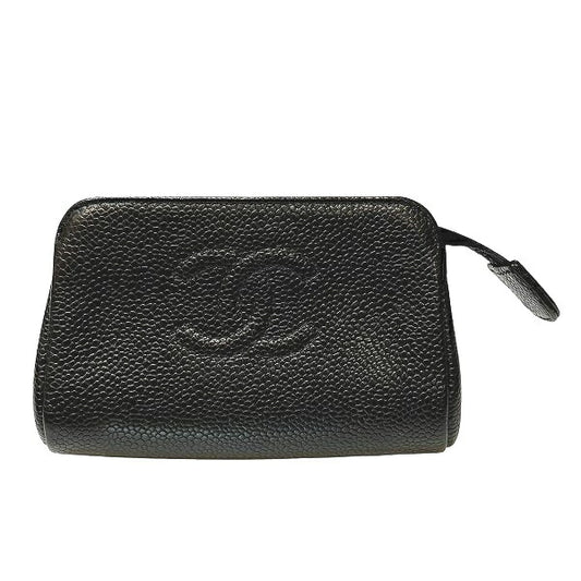 Chanel Caviar Skin Coco Mark Mini Pouch