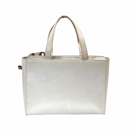 Celine Leather White Tote Bag