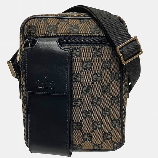 Gucci GG Canvas Leather Pochette Bag