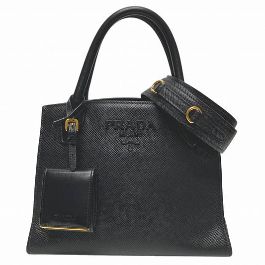 Prada Saffiano Monochrome 2way Bag