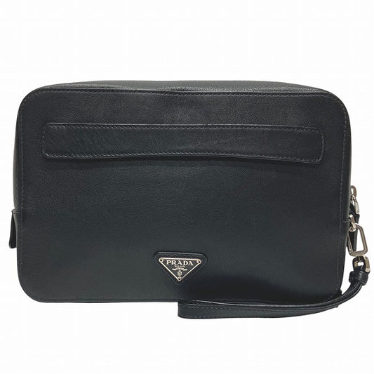 Prada Leather Travel Pouch Clutch VR0052