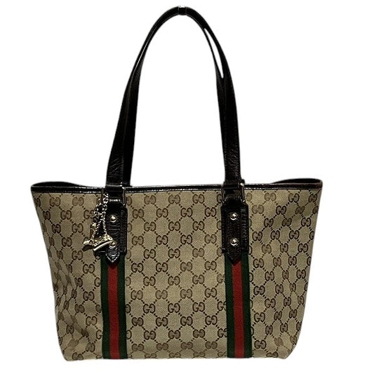 Gucci Canvas Leather Tote Bag 137396