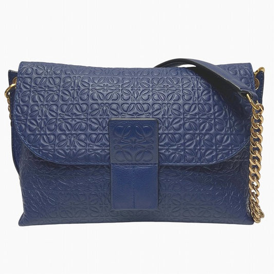 Loewe Avenue Repeat Anagram Leather Shoulder Bag