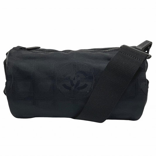 Chanel Nylon Jacquard Leather Travel Shoulder Bag