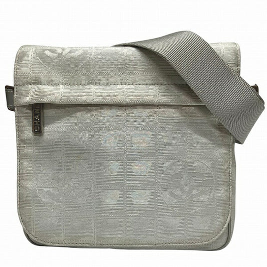 Chanel Nylon Jacquard Leather Shoulder Bag A29347