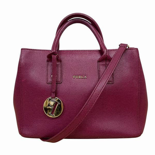 Furla Leather 2WAY Handbag Shoulder Bag