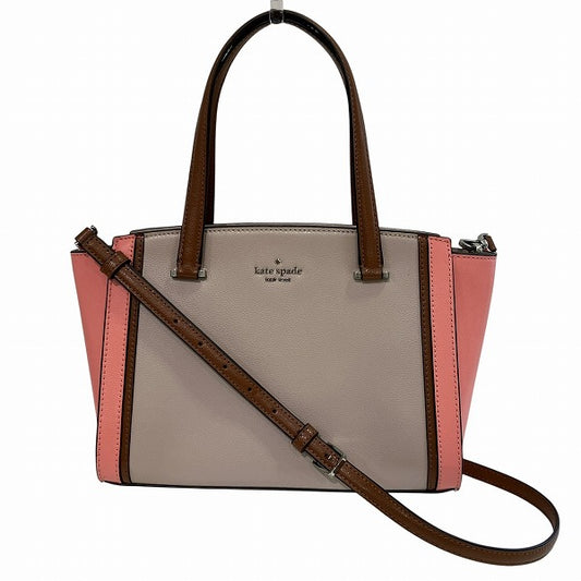 Kate Spade Beige Pink Leather Handbag