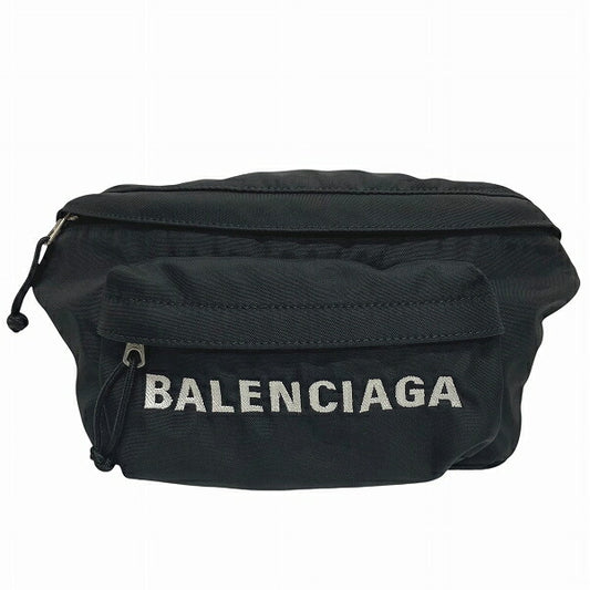 Balenciaga Wheel 533009 Black Logo Waist Bag