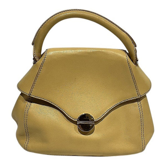 Borbonesi 2WAY Leather Yellow Handbag