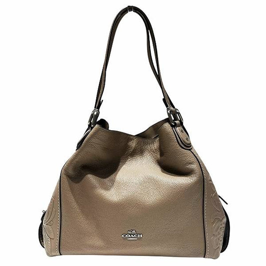 Coach Edie Floral Leather Shoulder Bag