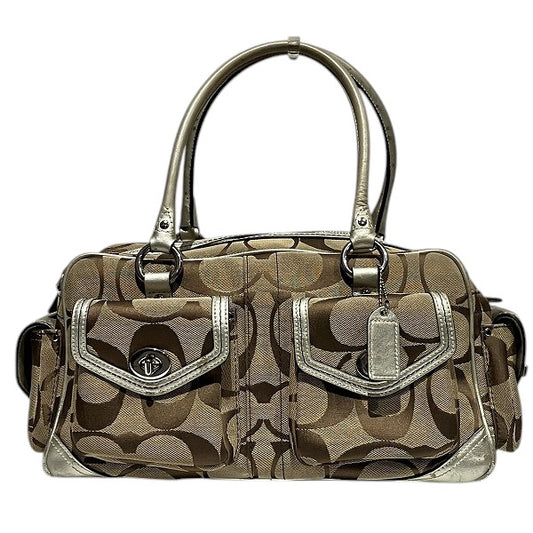 Coach Signature Canvas Leather Handbag 6232