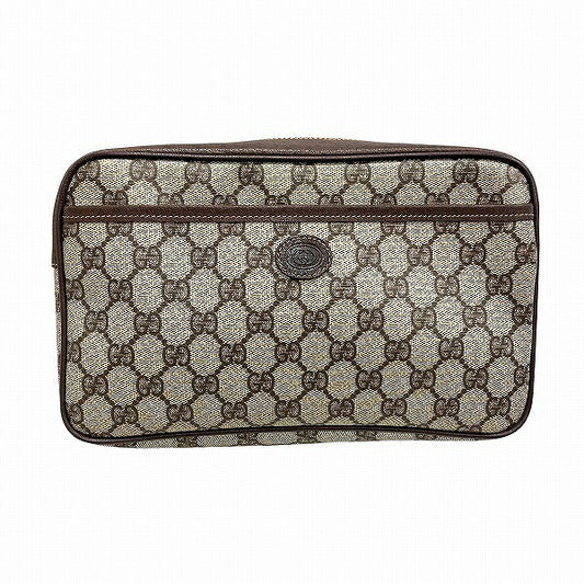 Gucci GG Plus PVC Leather Clutch Bag