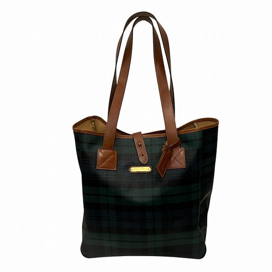 Ralph Lauren Checkered Tote Shoulder Bag