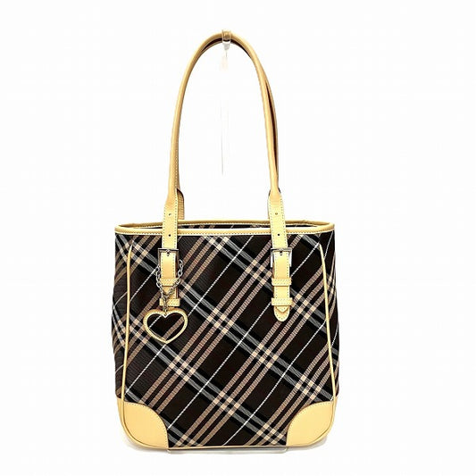 Burberry Nova Check Canvas Leather Tote Bag
