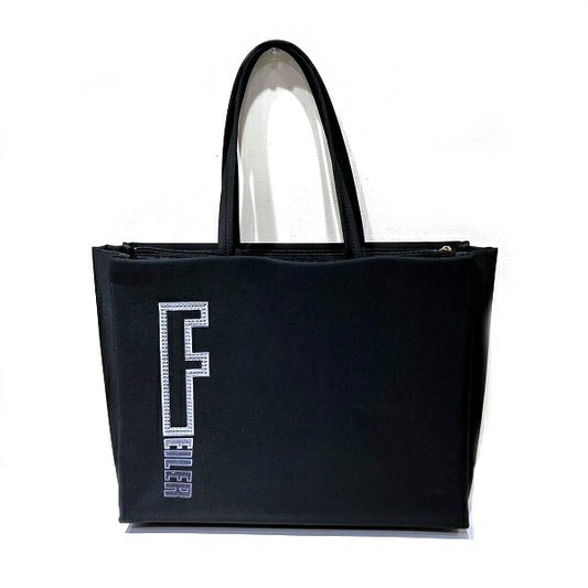 Feiler Black Nylon Tote Bag for Women