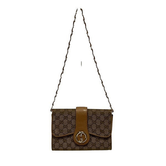 Gucci Canvas Leather Shoulder Bag