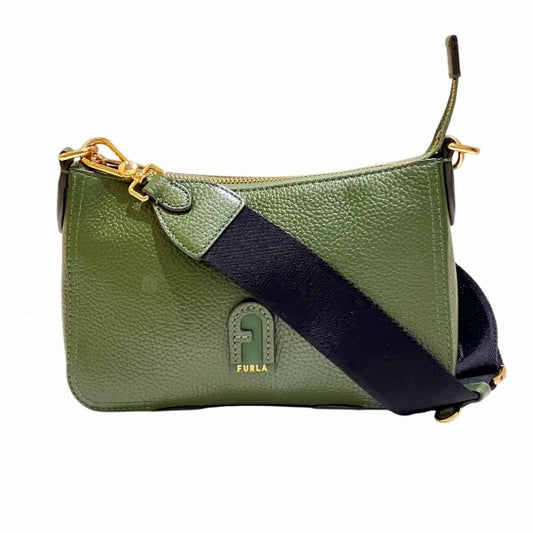 Furla Leather Green Shoulder Bag