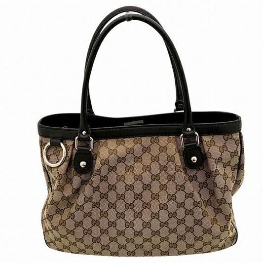 Gucci Sukey GG Canvas Leather Tote Bag