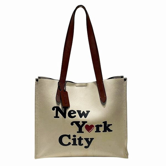 Coach Ivory Leather Tote Bag