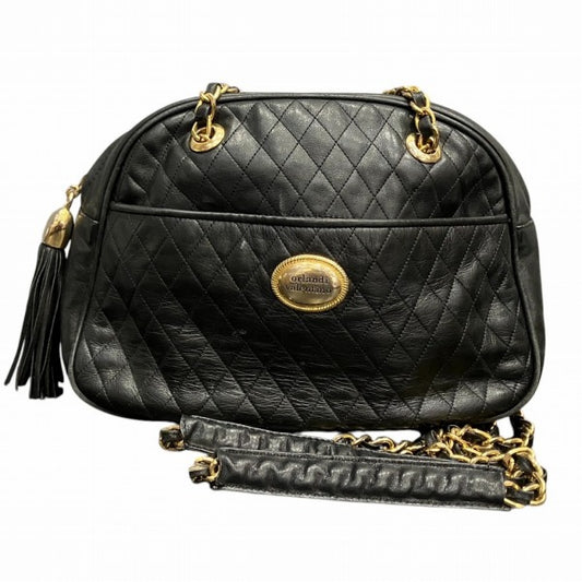 Valentino Orlandi Leather Chain Shoulder Bag
