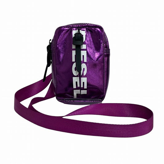 Diesel Purple Enamel Neck Pouch Bag