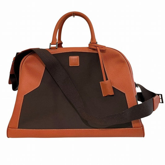 Dunhill Mortilities Leather Canvas Boston Bag