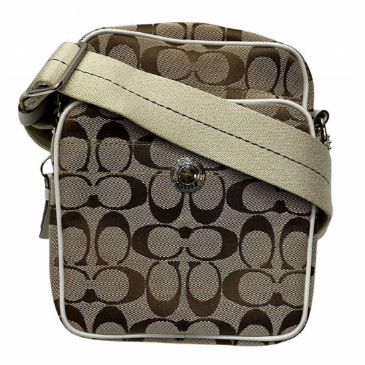 Coach Signature Canvas Leather Shoulder Bag 6451