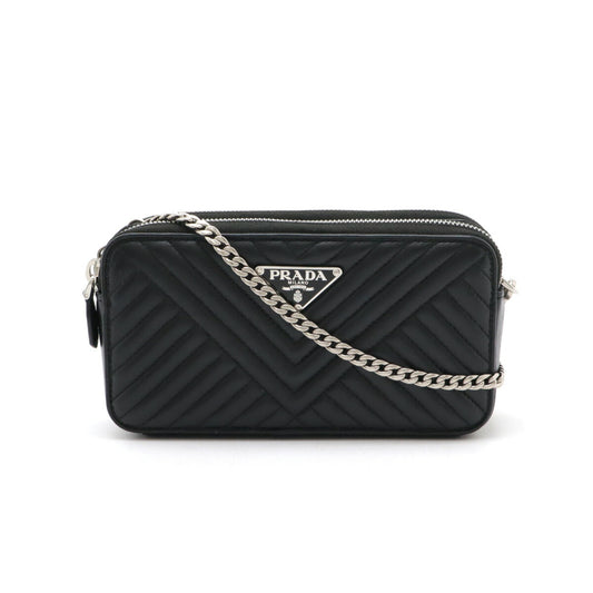 Prada Nappa Leather Chain Shoulder Bag Wallet