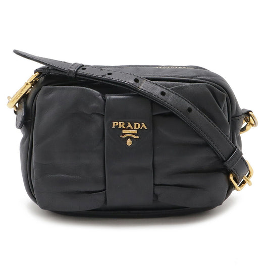 Prada Ribbon Motif Leather Shoulder Bag