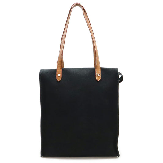 Hermes Canvas Leather Cabas Mila Tote Bag