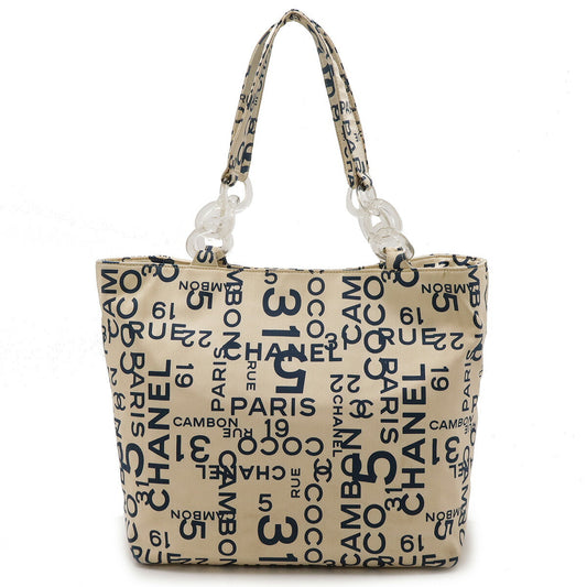 Chanel Canvas Logo Tote Bag A18303