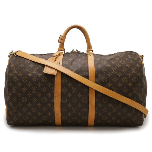 Louis Vuitton Monogram Keepall Bandouliere 55 Travel Bag M41414