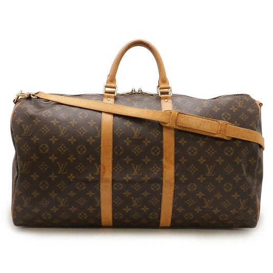 Louis Vuitton Monogram Keepall Bandouliere 55 Travel Bag