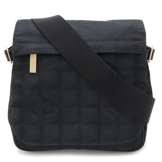 Chanel Nylon Jacquard Leather Shoulder Bag A29347