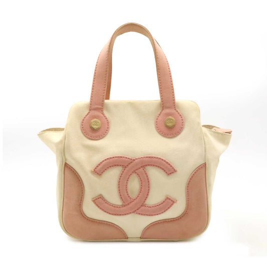 Chanel Canvas Coco Mark Marshmallow Tote Bag