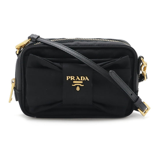 Prada Nylon Leather Ribbon Shoulder Bag 1N1727