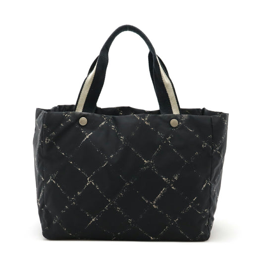 Chanel Nylon Tote Bag Black Red