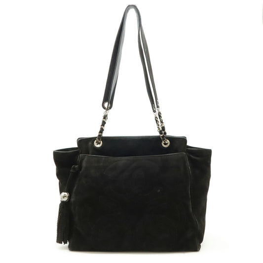 Chanel Suede Triple Coco Tote Bag