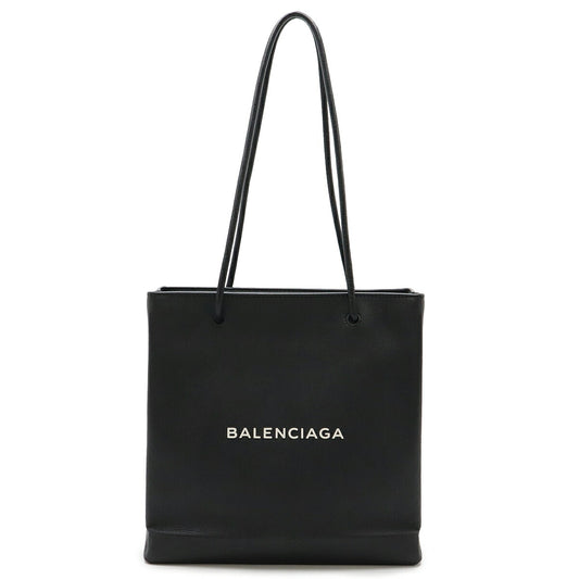 Balenciaga Leather Shopping Tote Bag Black