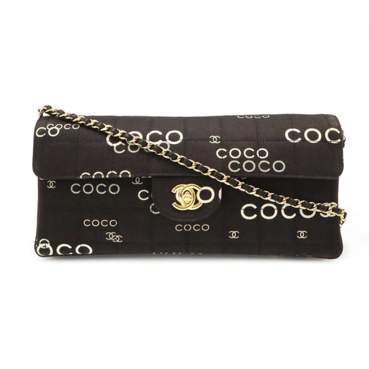 Chanel Canvas Chocobar COCO Print Chain Shoulder Bag