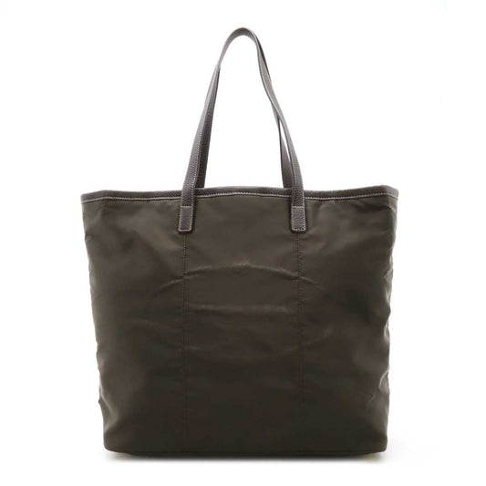 Prada Nylon Leather Logo Jacquard Tote Bag BR4634